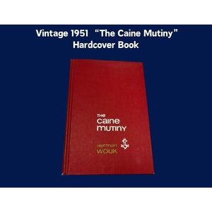 The Caine Mutiny Herman Wouk Rare 1951 Edition WWII Doubleday Red Hardcover Book